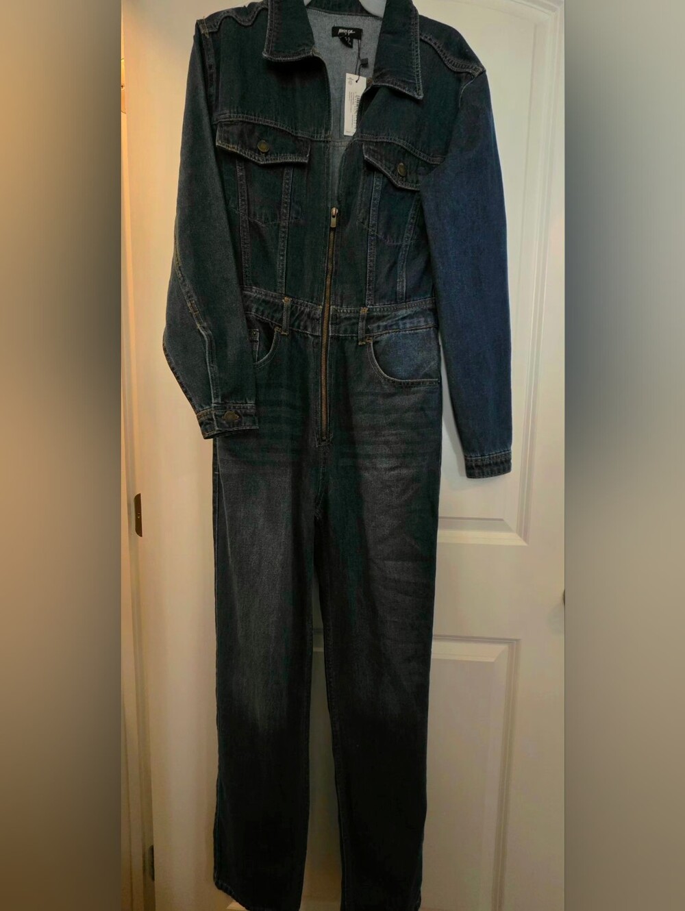 Nasty Gal Indigo Denim Boilersuit